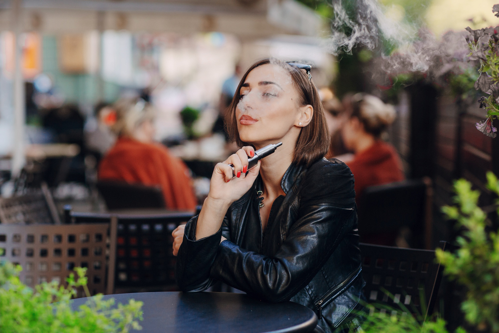 Woman Vaping