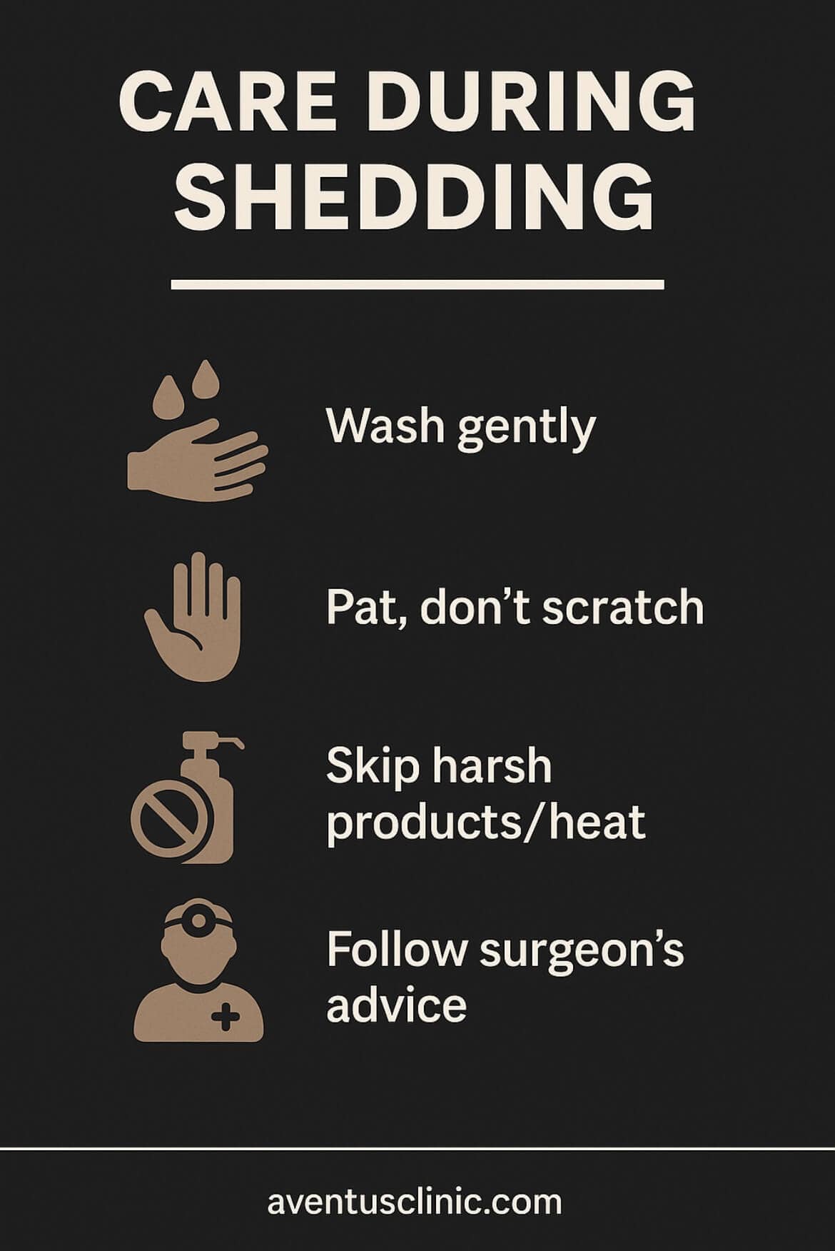 scalp care during shedding phase