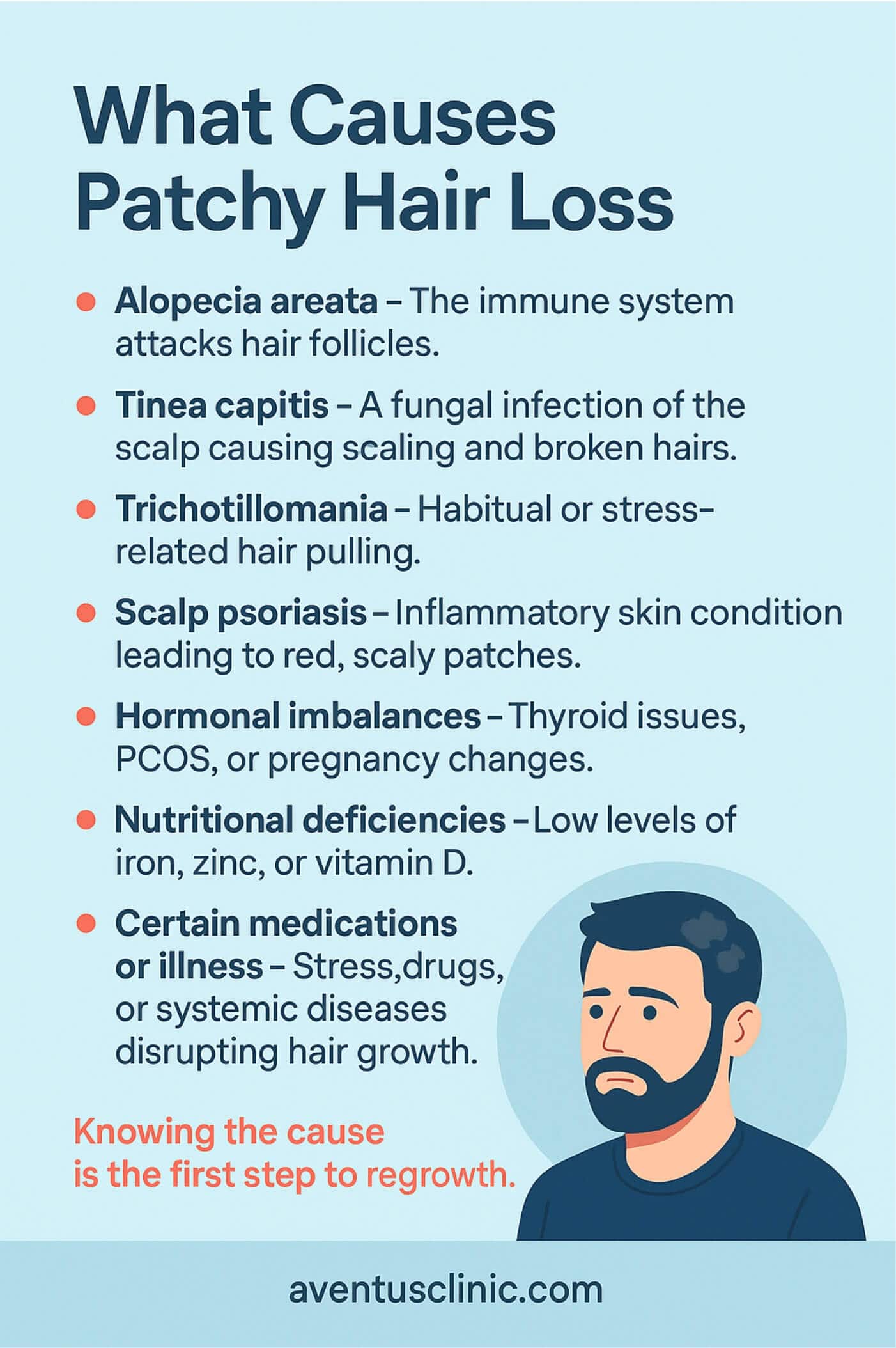 What causes patchy hair loss