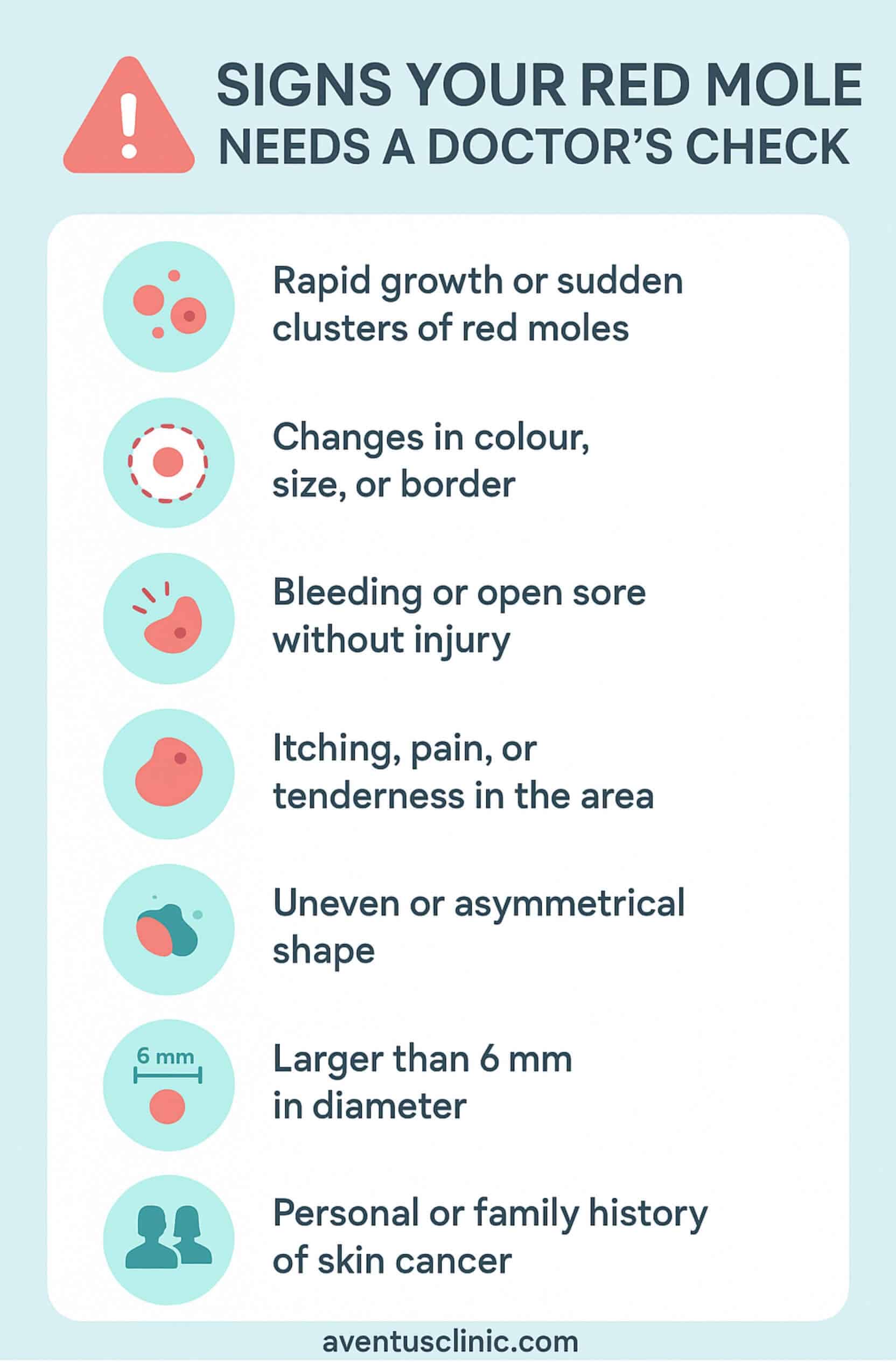 signs you need to have your red mole needs check