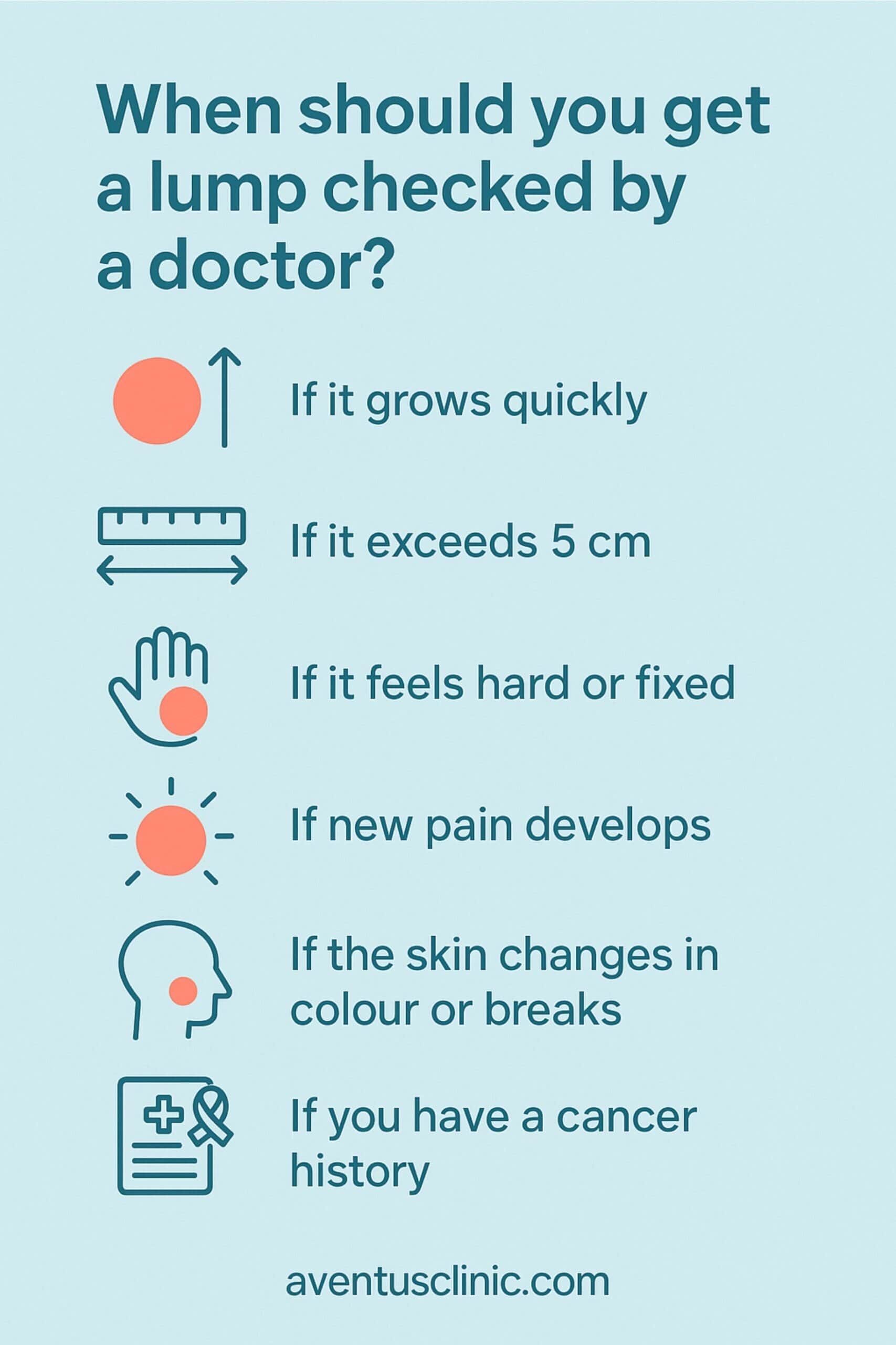 when it's time to have a lumps checked